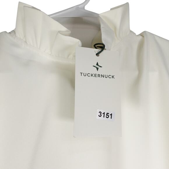 NWT Tuckernuck XL Daphne Ivory Cream Mini Dress Bow Ruffle Mod 3151-55 - Picture 5 of 11